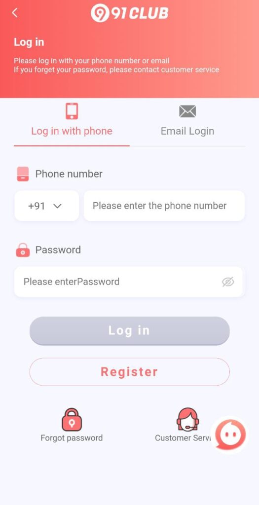 91 Club Login